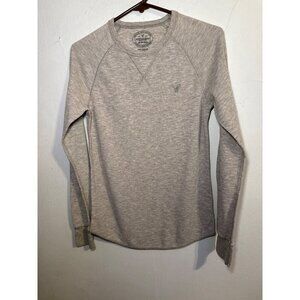 American Eagle Heritage Thermal Long Sleeve Light Brown Shirt XS
